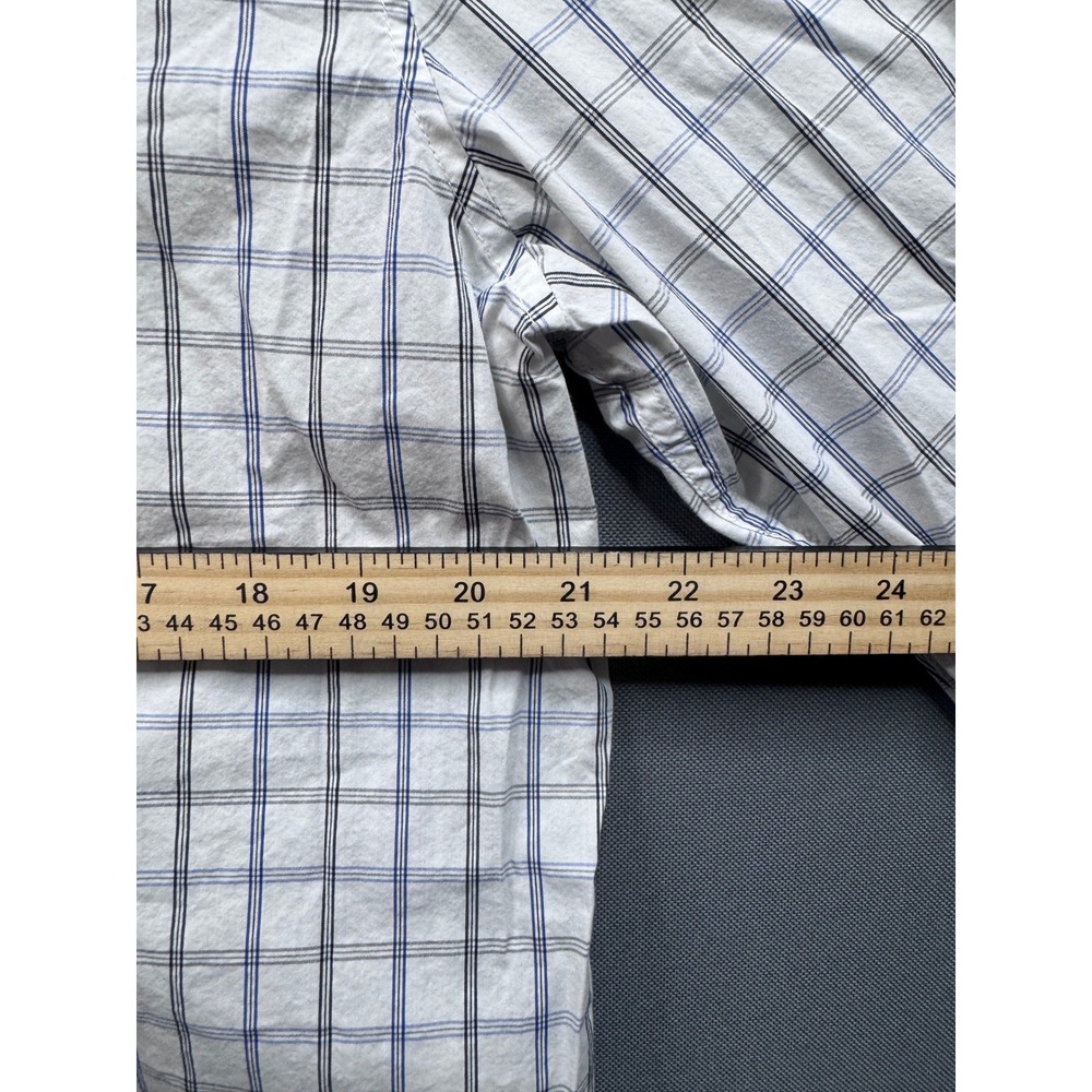 Perry Ellis Men's L G‎ Stretch Plaid Button Down Shirt - Picture 6 of 8